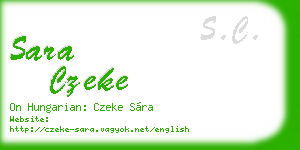 sara czeke business card