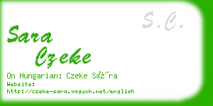 sara czeke business card